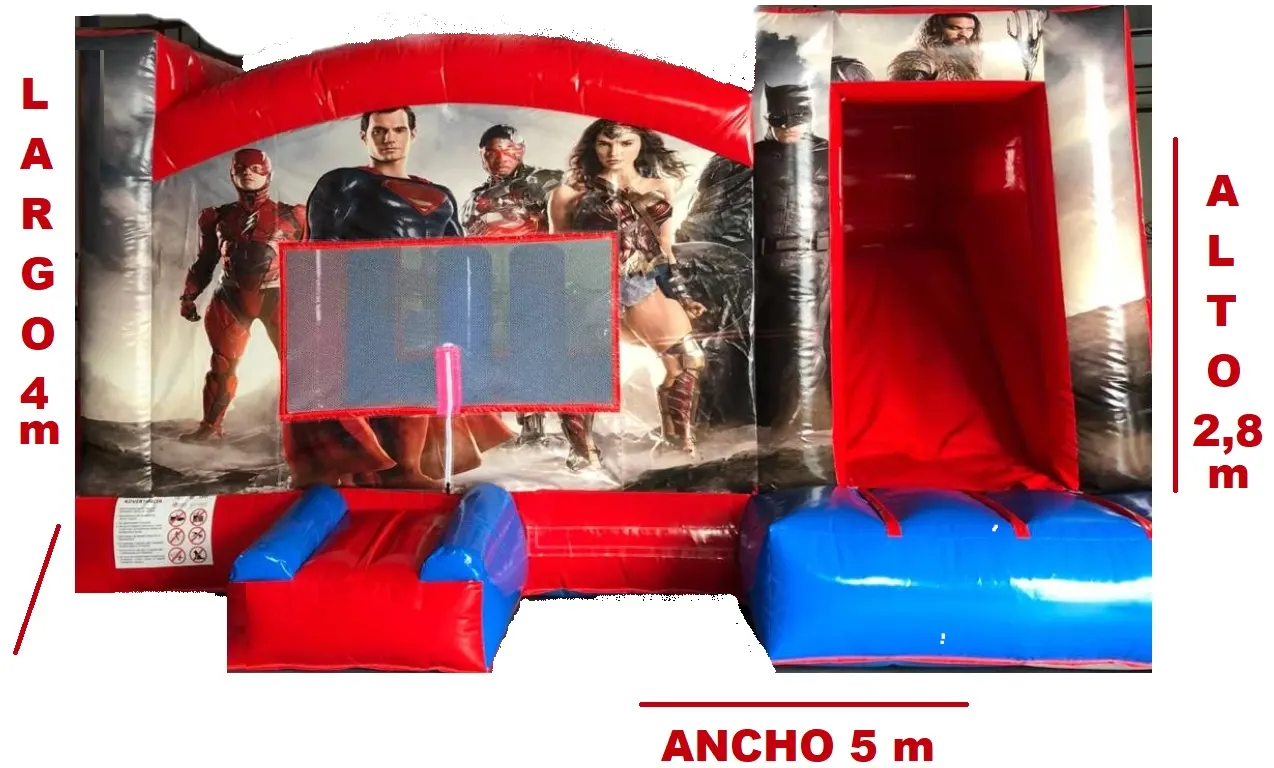 Castillo Hinchable Alquiller Super Heroes Medidas